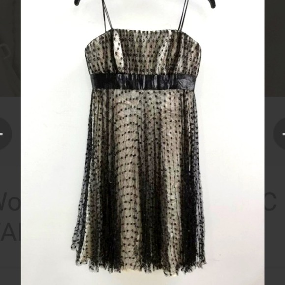 Carmen Marc Valvo Silk-Trimmed Mini Dress Size XS - Picture 9 of 10